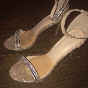 Gold/glitter heels
